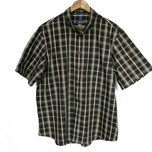 Basic Editions Black Plaid Shirt Men's XL